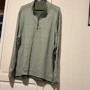 Tommy Bahama Olive Zip-Up Sweater